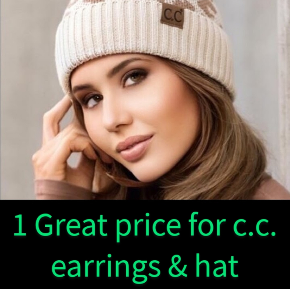 Val Marie c.c. Winter hats for women with matching earrings wow what a gift 🎁